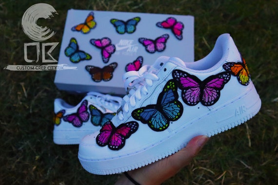 custom butterfly air force ones