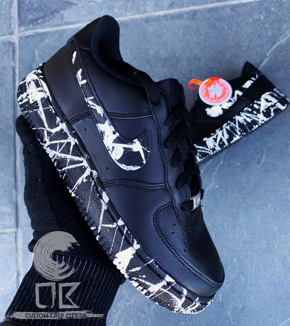 custom air force 1 paint splatter