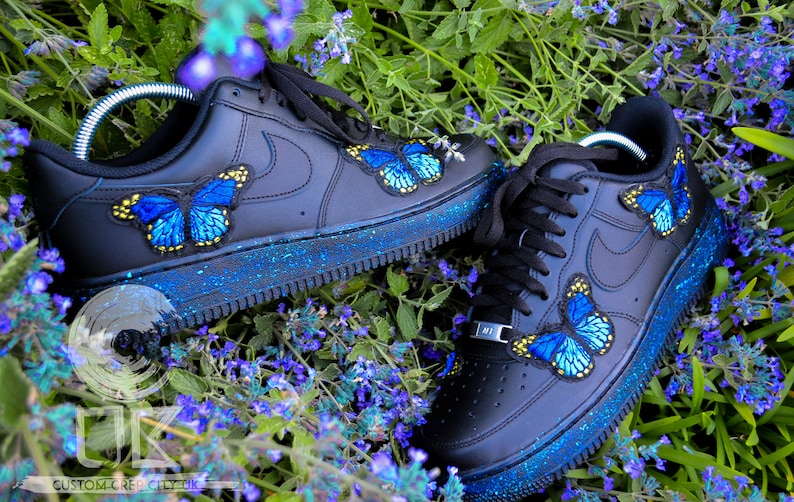 nike air force 1 blue butterfly