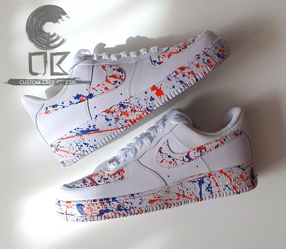 custom air force 1 paint splatter