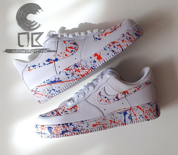 air force 1 with paint splatter