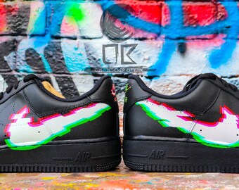 Custom Nike Air Force 1 GLITCH FX Glitch AF1 Air Force | Etsy Ireland