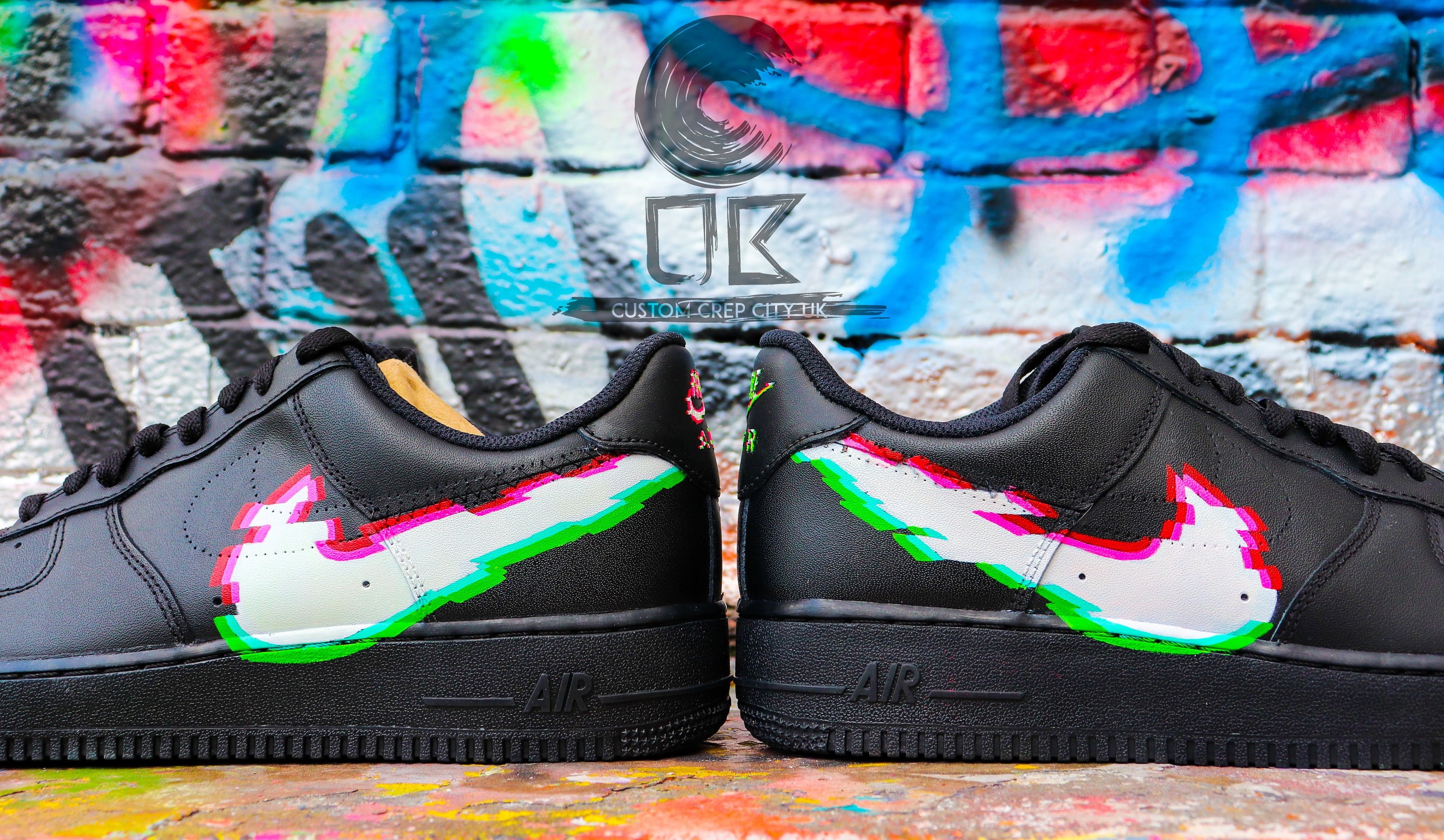 custom glitch air force 1