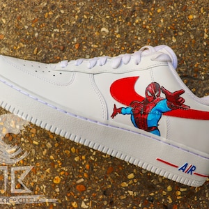 Spider-Man and Hulk Custom painted Nike Air Force 1 - Depop