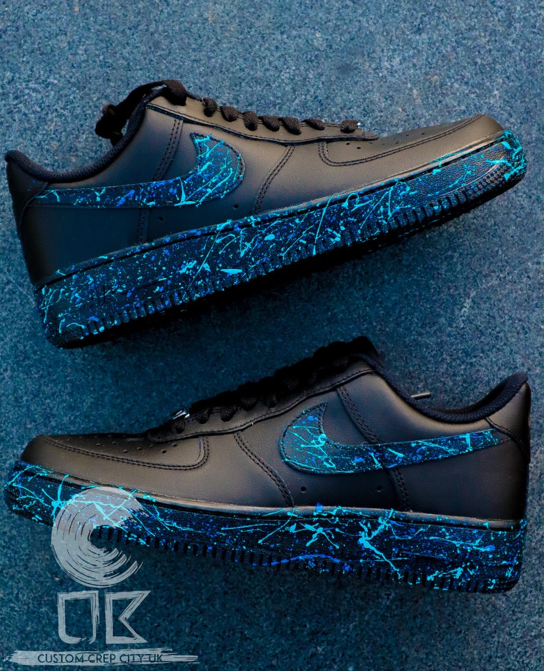 Paint Splatter Air Force 1 Custom Drip : Laser tag Nike Air Force 1 (only 25 pair available) in