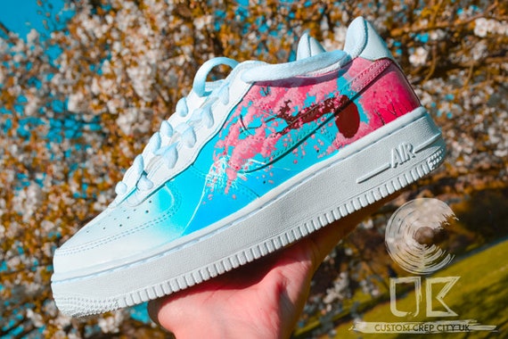 Custom Nike Air Force 1 Cherry Blossom 