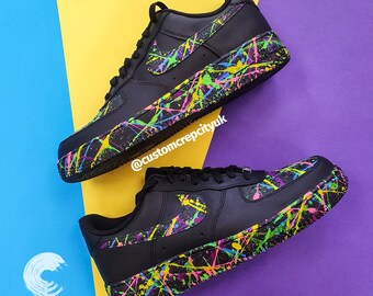 Custom Nike Air Force 1 X Neon Yellow Swoosh | Etsy