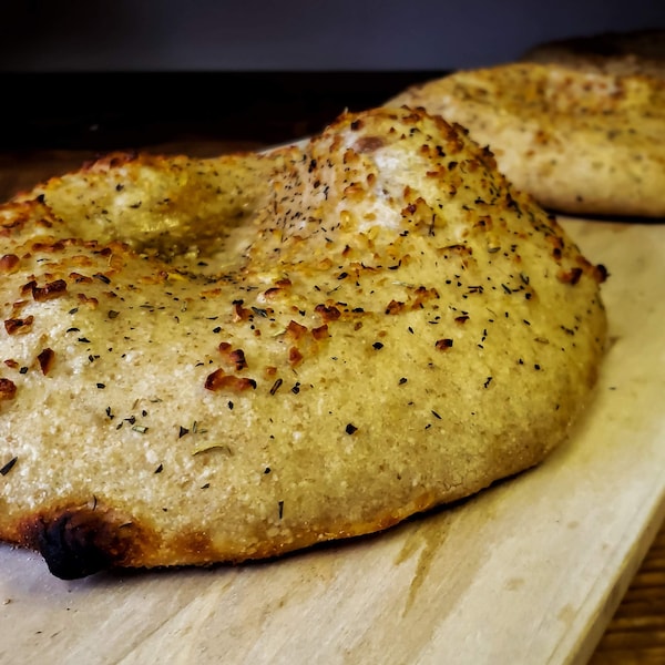 Sourdough Garlic & Herb Focaccia Bread