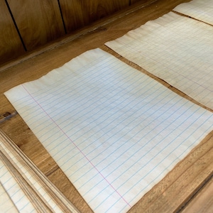 12 Tea Dyed Lined Paper Sheets: Aged Stationery for Journals