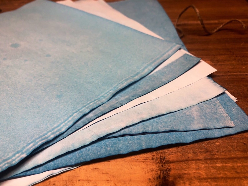 25 Multicolored Tea Dyed Paper Sheets: Scrapbook Stationary image 12