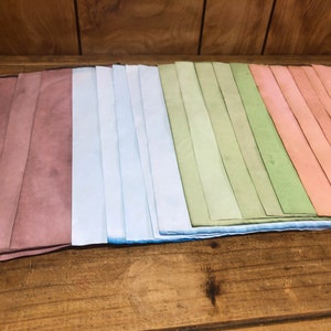 25 Multicolored Tea Dyed Paper Sheets: Scrapbook Stationary image 3