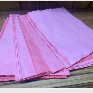25 Multicolored Tea Dyed Paper Sheets: Scrapbook Stationary image 17