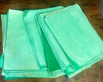 Green Tea Dyed Paper: 12 Vintage Style Scrapbook Pages
