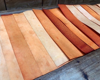 25 Orange Tea Dyed Paper Sheets: Scrapbook Stationary (8.5x11)
