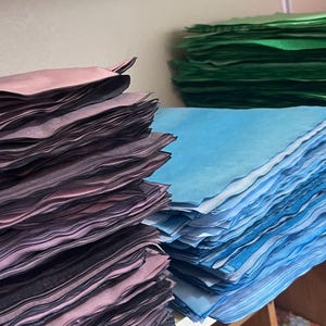 25 Multicolored Tea Dyed Paper Sheets: Scrapbook Stationary image 8