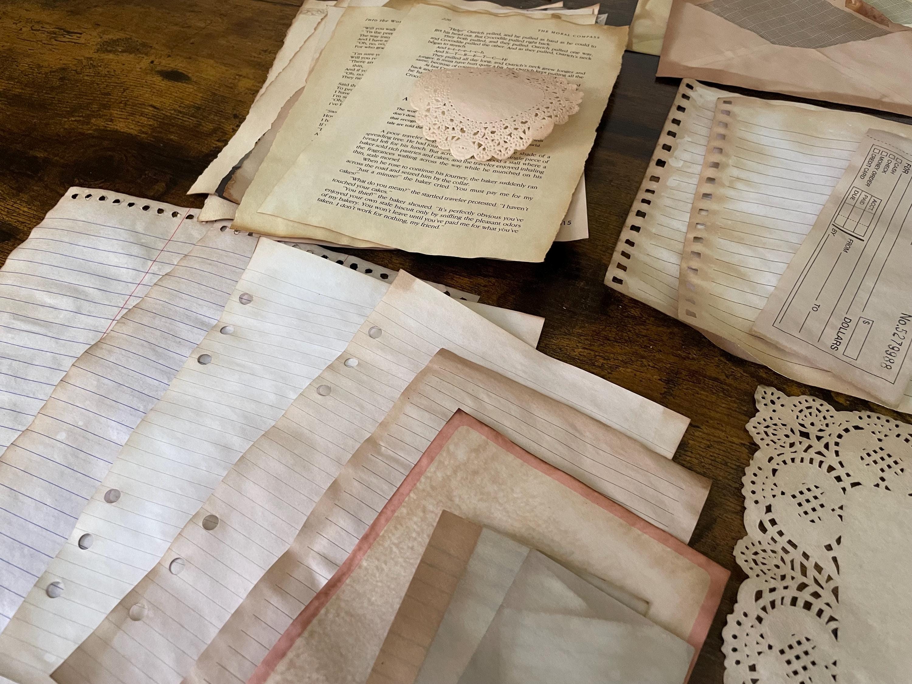 30 Pieces of Tea Dyed Ephemera Pack, Junk Journal Paper Assortment - Etsy