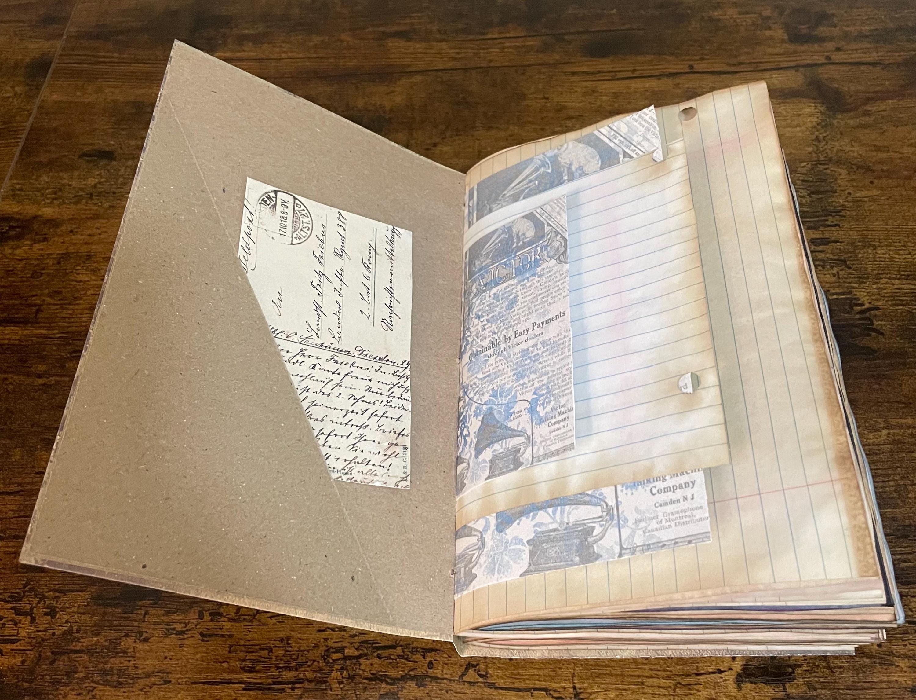 Vintage Style Brown Junk Journal With Tea Dyed Paper, Mixed Media ...