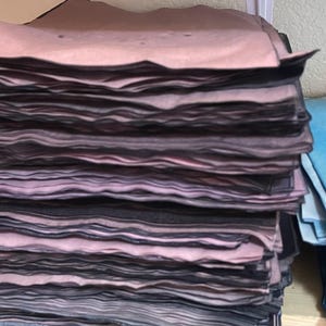 25 Multicolored Tea Dyed Paper Sheets: Scrapbook Stationary image 10
