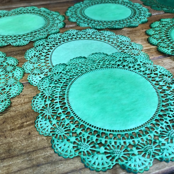 Green Paper Doily Etsy