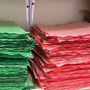 25 Multicolored Tea Dyed Paper Sheets: Scrapbook Stationary image 5