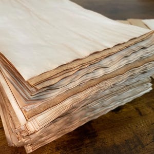 50 Sheets of Tea Dyed Paper: Rustic Scrapbook Paper, Junk Journal Paper, Aged Stationary
