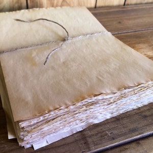 25 Sheets of Tea Dyed Paper Bundle. Tea Stained Paper. Junk Journaling. Stationary. Scrapbook paper.