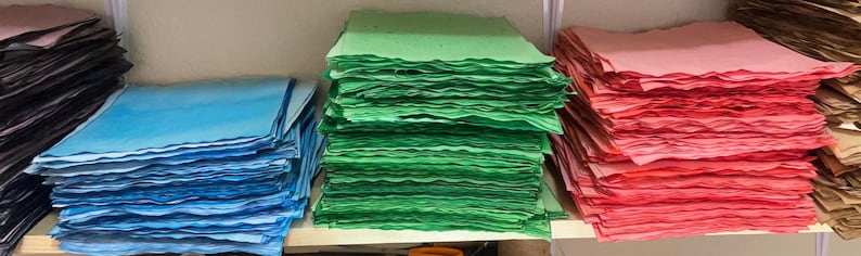 25 Multicolored Tea Dyed Paper Sheets: Scrapbook Stationary image 9