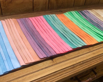 50 Multicolored Tea Dyed Paper Sheets: Junk Journal, Scrapbook