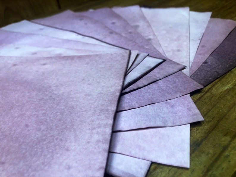25 Multicolored Tea Dyed Paper Sheets: Scrapbook Stationary image 11