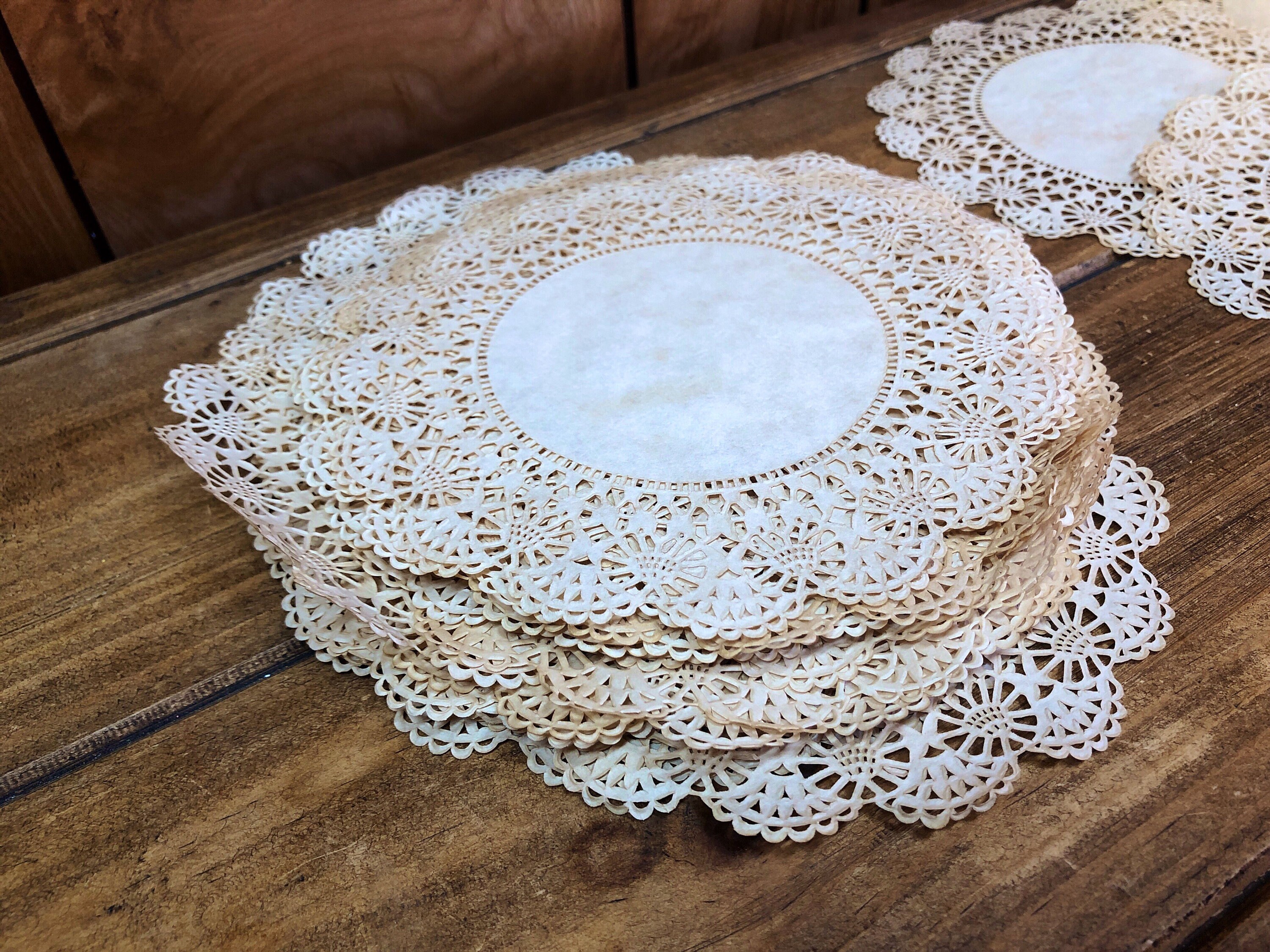 Set of 10 Six Inch Tea Dyed Doilies. Tea Stained Doilies. Etsy