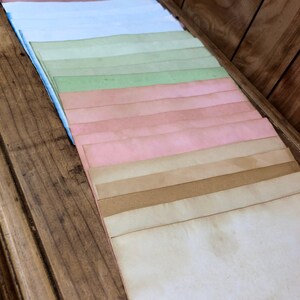 25 Multicolored Tea Dyed Paper Sheets: Scrapbook Stationary image 7