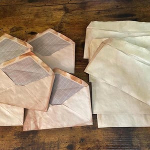 Set of 10 Assorted Tea Dyed Envelopes, two sizes, Aged Stationary for Junk Journals