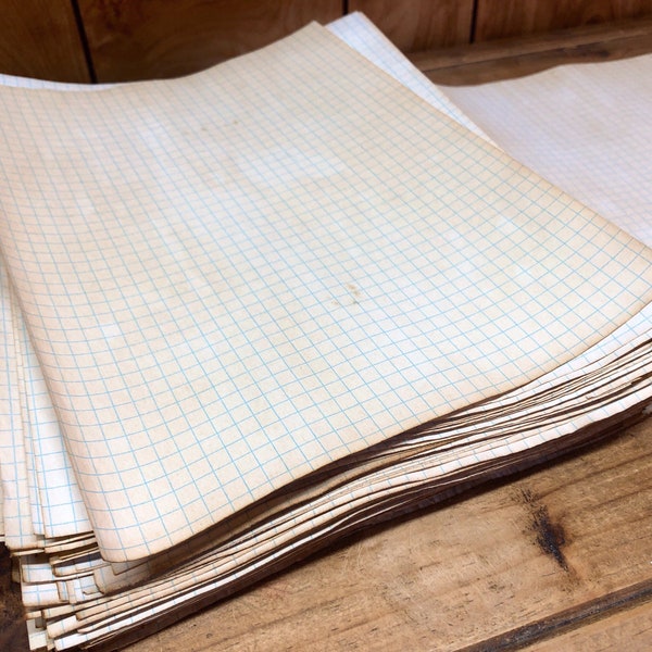 12 Sheets of Tea Dyed 8.5x11’ Double Sided Graph Paper. Tea Stained Stationary. Scrapbook Paper. Junk Journal Paper. Dyed Paper.