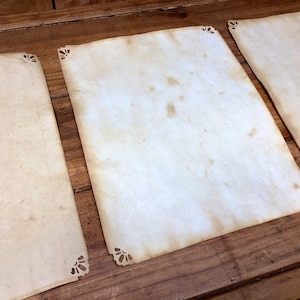 Tea Dyed Paper: 12 Fancy Edged Sheets for Junk Journals