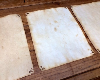 Tea Dyed Paper: 12 Fancy Edged Sheets for Junk Journals
