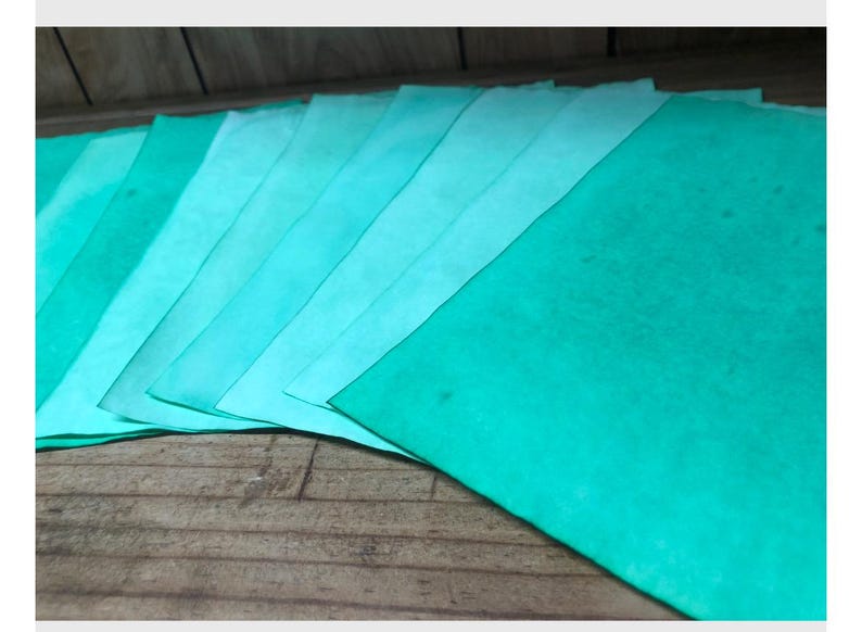 25 Multicolored Tea Dyed Paper Sheets: Scrapbook Stationary image 14