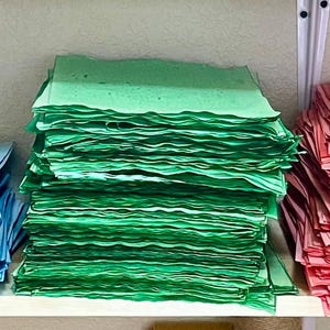 25 Multicolored Tea Dyed Paper Sheets: Scrapbook Stationary image 4