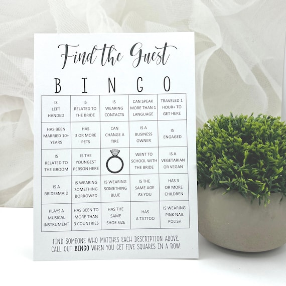 Find the Guest Bingo: Bridal Shower Game, 24 Pack