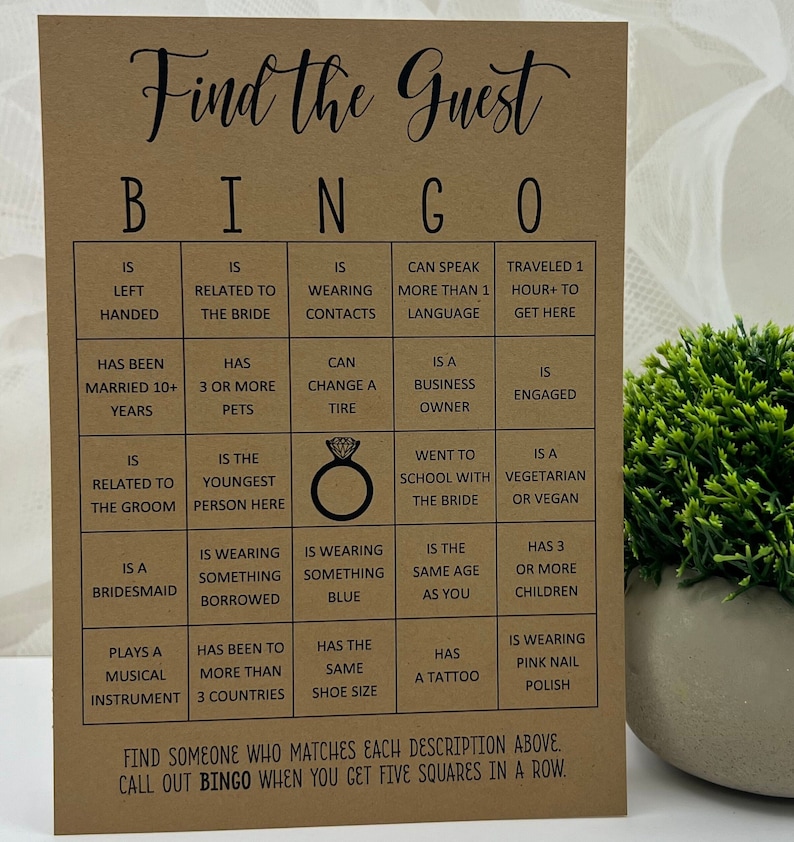 Find the Guest Bingo: Bridal Shower Game, 24 Pack image 2
