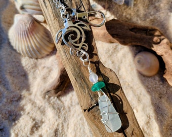 Sea Glass Pendant Lanyard; Sea Turtle Lanyard; Sea Glass Lanyard; Outer Banks Lanyard; Beach Lover Lanyard; Beach Inspired Lanyard