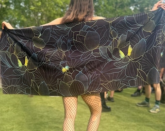 Lotus Flower Pashmina for Raves & Festivals
