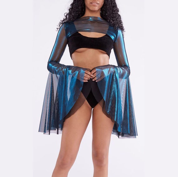 bell sleeve rave top