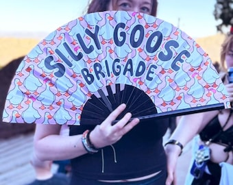 Festival Hand Fan: Silly Goose Brigade Rave Accessory