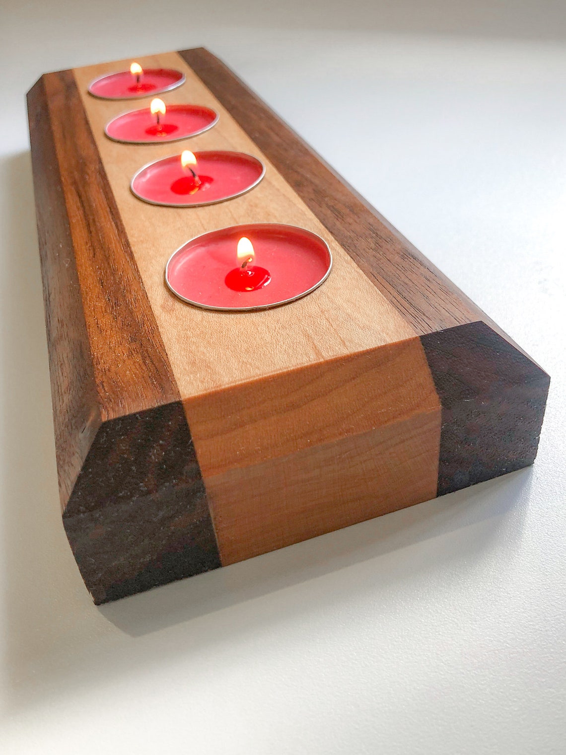 Timber Candle Tea Light Holders Large and Small Sizes Etsy Australia
