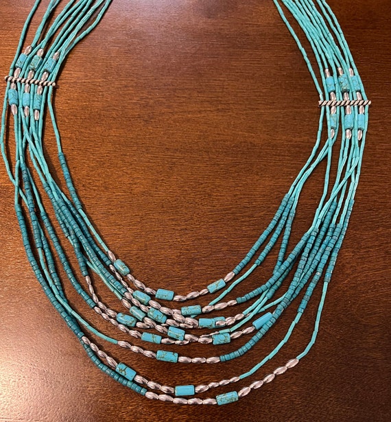 Chico's beautiful turquoise and silver necklace - image 2