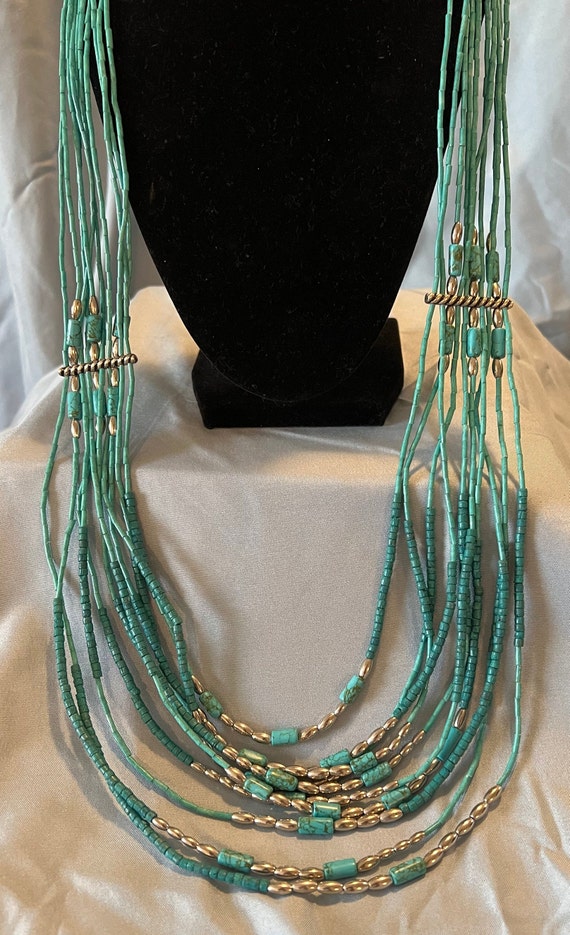 Chico's beautiful turquoise and silver necklace - image 7