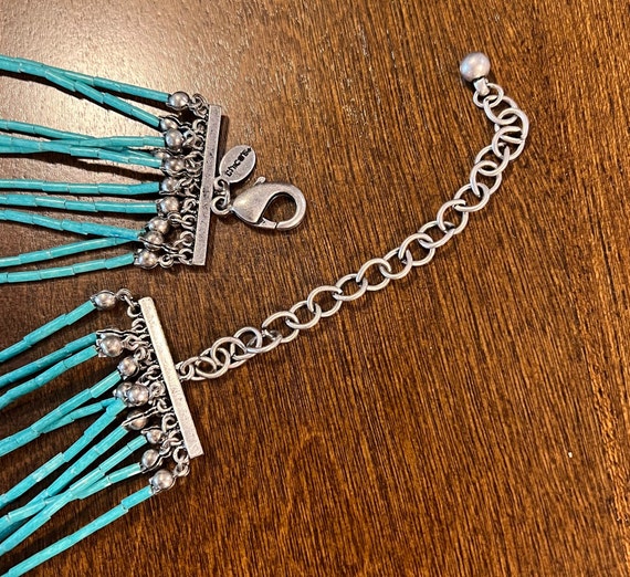 Chico's beautiful turquoise and silver necklace - image 8