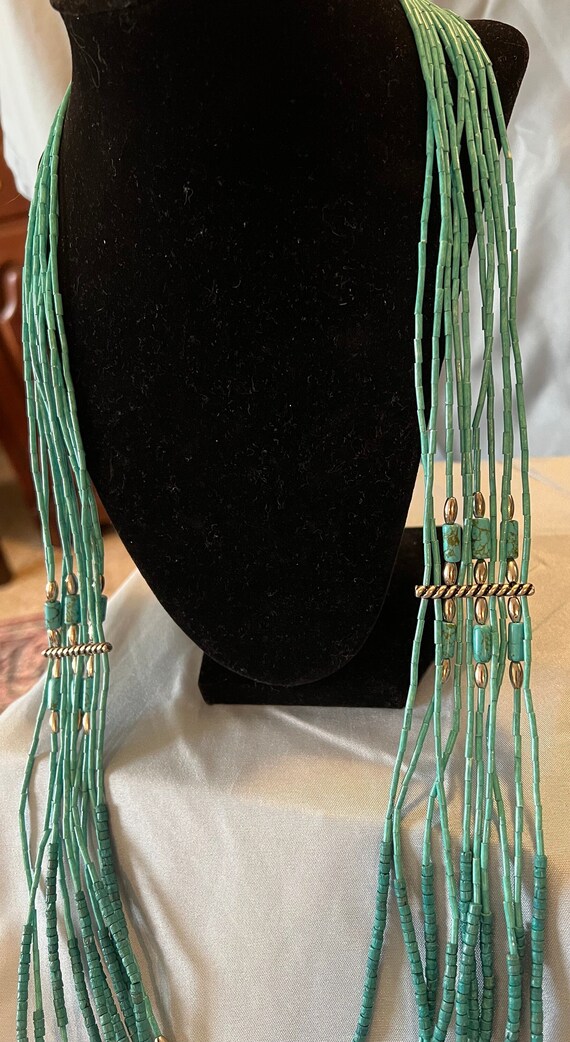 Chico's beautiful turquoise and silver necklace - image 5