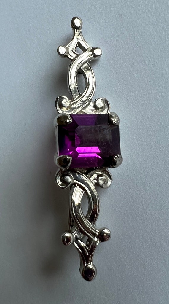 Charming vintage Scottish silver and amethyst broo