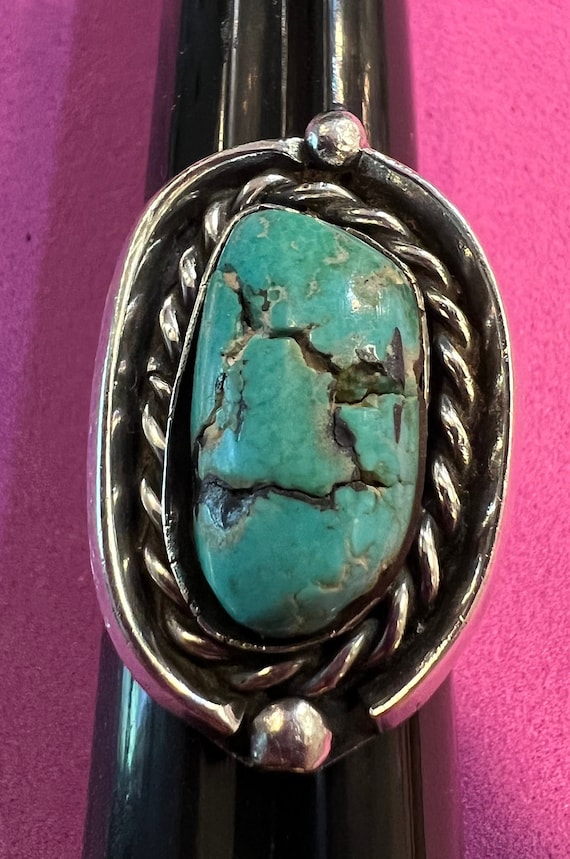 Vintage Turquoise size 6 3/4  ring
